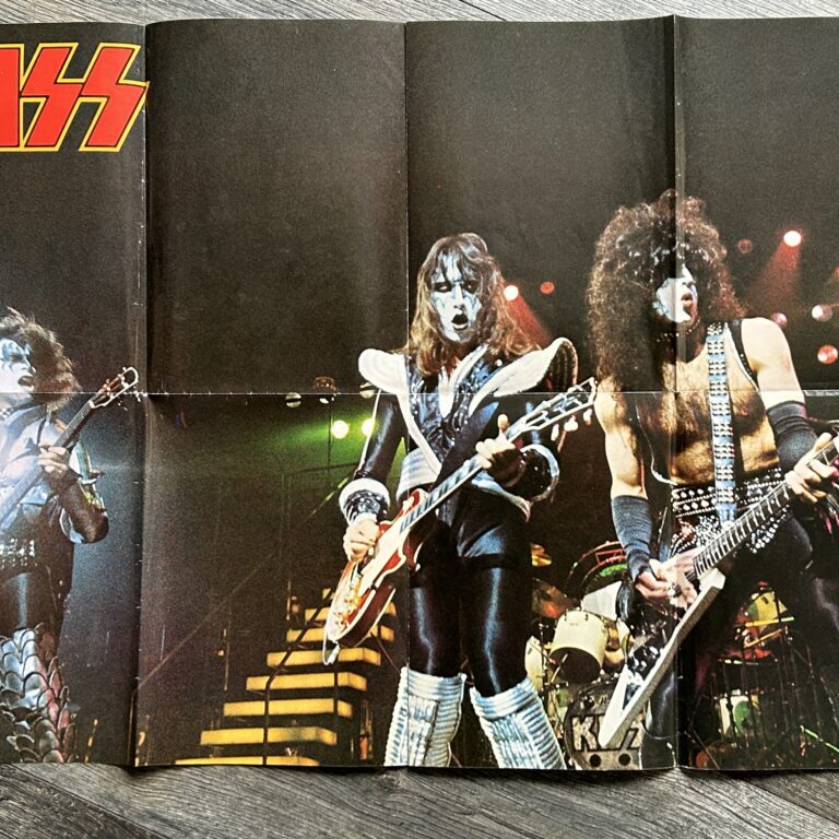 KISS Poster Centerfold Rock And Roll Over Tour Japan Vintage Kiss Aucoin 19x27