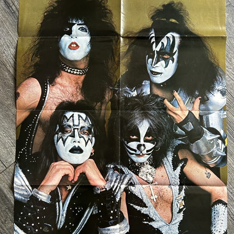 KISS Poster Centerfold Rock And Roll Over Yellow Japan Japanese Vintage Aucoin