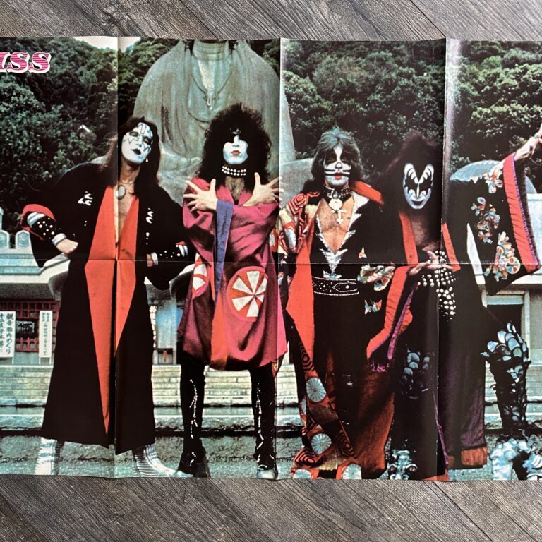 KISS Poster Centerfold Rock And Roll Over Kimono Japan Vintage Kiss Aucoin 21x31