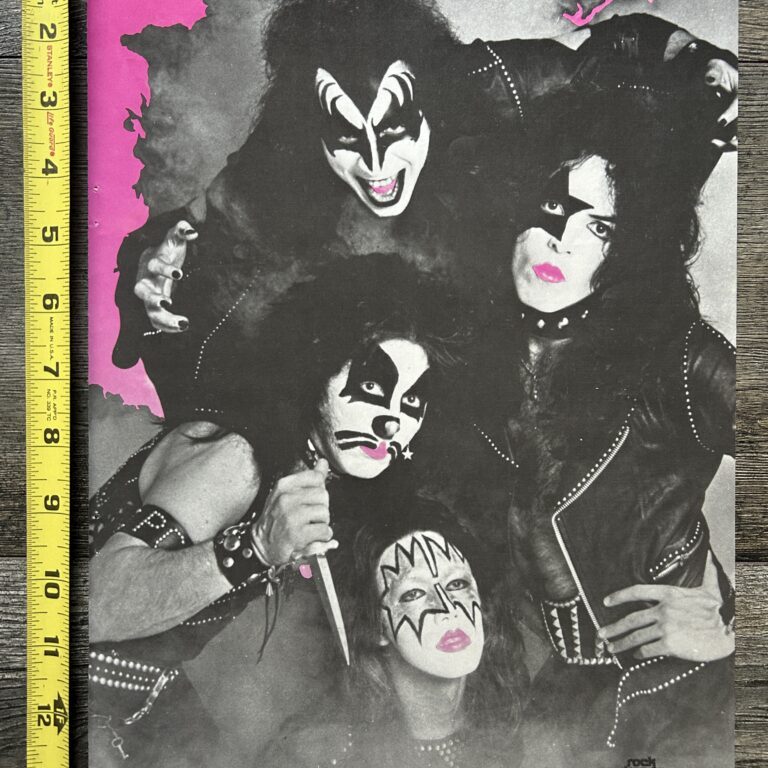 KISS Ad Advert Debut Album 1974 Set World On Fire Casablanca Vintage Kiss Aucoin