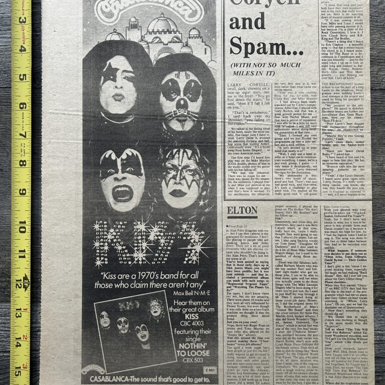 KISS Ad Advert Debut Album EMI UK Nothin' To Lose Single Vintage Kiss Aucoin