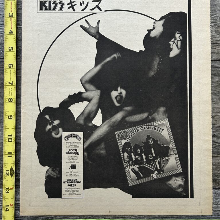 KISS Ad Advert Hotter Than Hell Blast Off Success 1974 Vintage Kiss Aucoin B