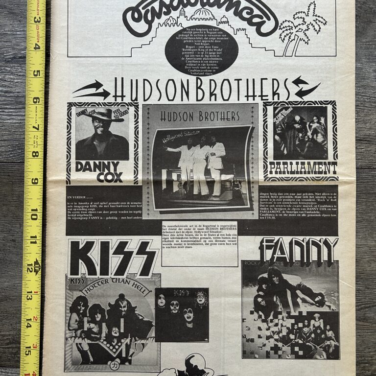 KISS Ad Advert Poster Hotter Than Hell Netherlands Vintage Kiss Aucoin 11x17