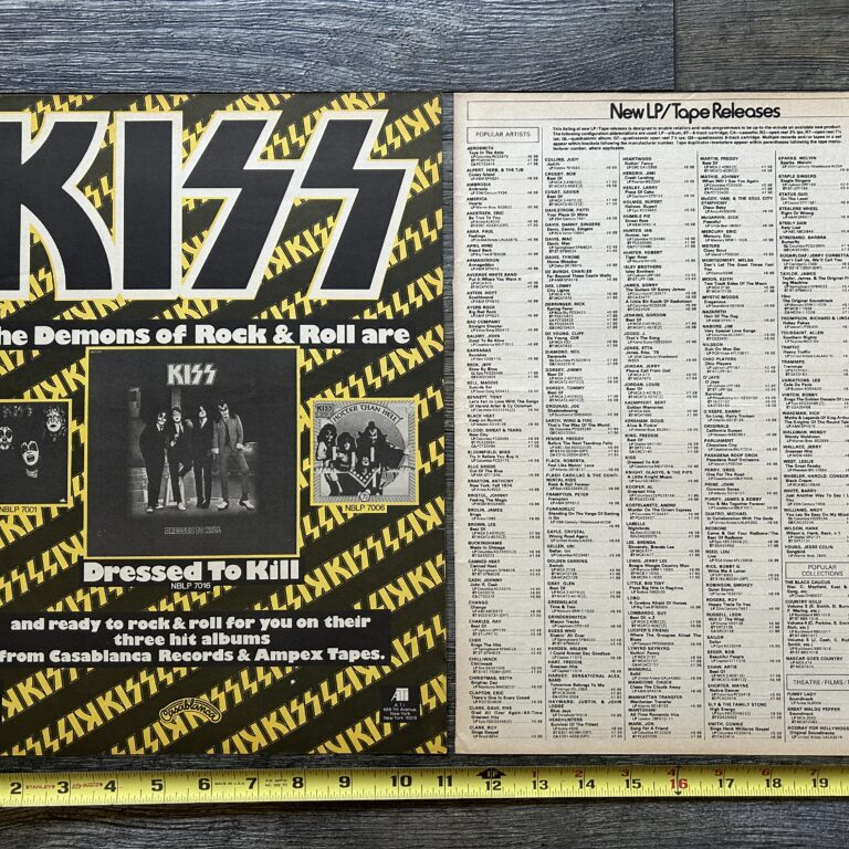 KISS Ad Advert Dressed To Kill Album New Releases 1975 Vintage Kiss Aucoin 11x14