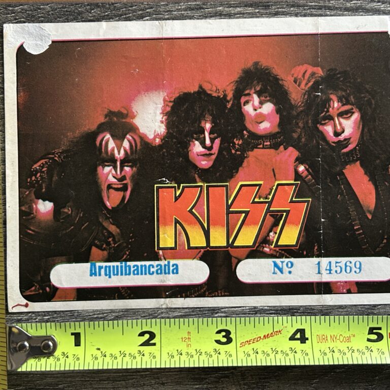 KISS FULL TICKET STUB Brazil 1983 Creatures Of The Night Tour Vintage Kiss