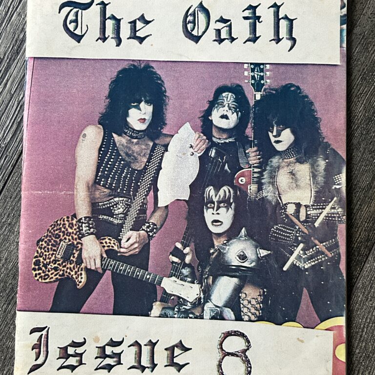 KISS Fanzine Magazine The Oath #8 Oct 1983 Lick It Up Canada Vintage Kiss