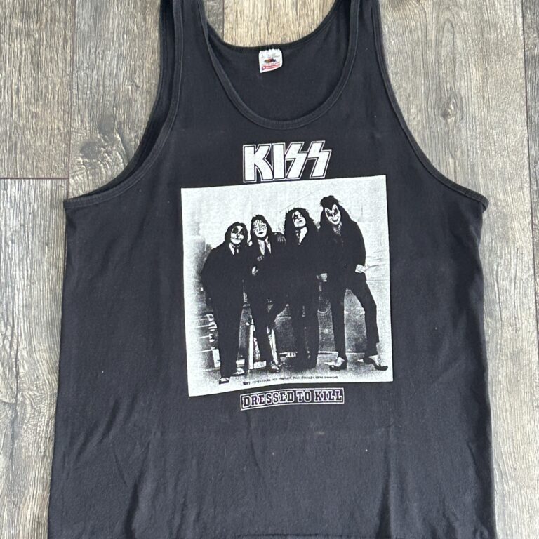 Kiss Vintage Shirt Tank Top Dressed To Kill Large Vintage Kiss Memorabilia 1990's