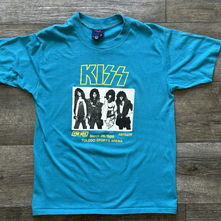 KISS Vintage T-Shirt Asylum Concert Tour Toledo Ohio Promo 1986 Large Vintage Kiss