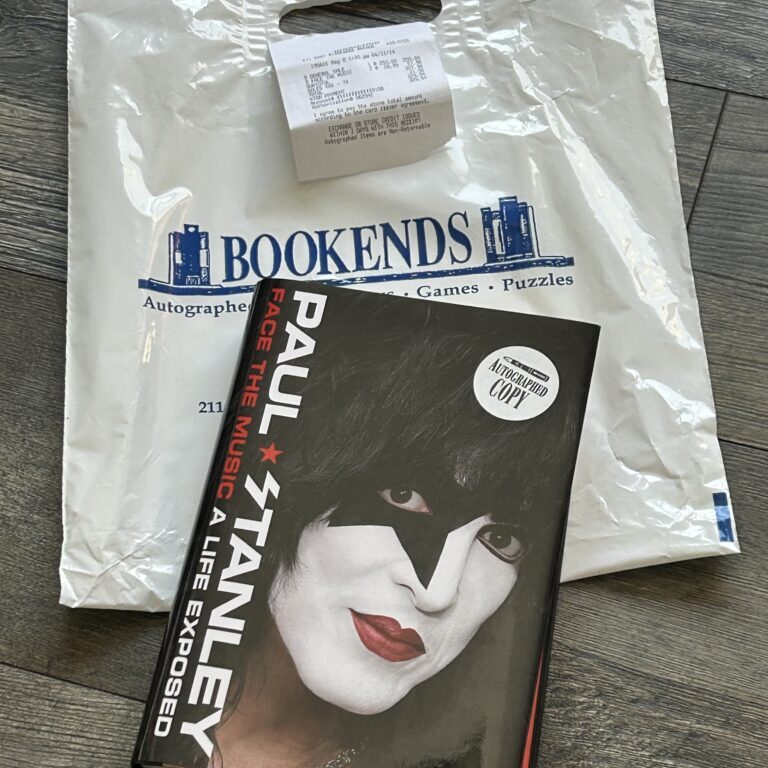 Kiss Book PAUL STANLEY SIGNED Face The Music Hardcover Vintage Kiss Bookends NJ