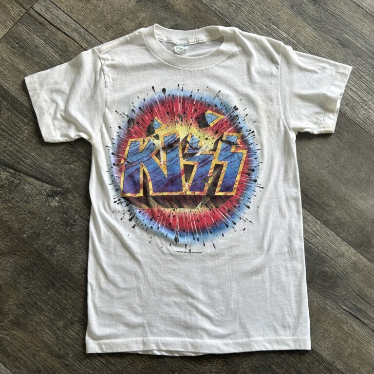 KISS Vintage T-Shirt Asylum Concert Tour Exploding Logo M 1985 Vintage Kiss