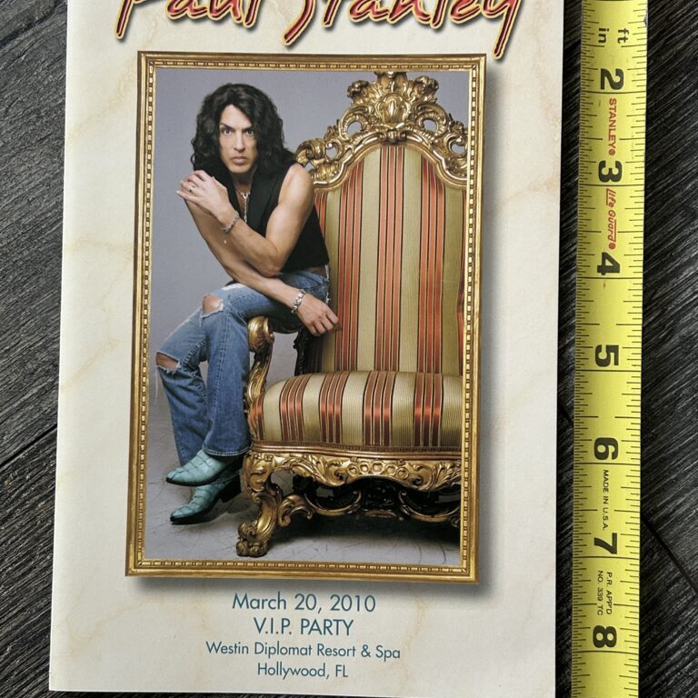 Kiss PAUL STANLEY ART Wentworth Gallery VIP Invitation Westin Hollywood FL 2010