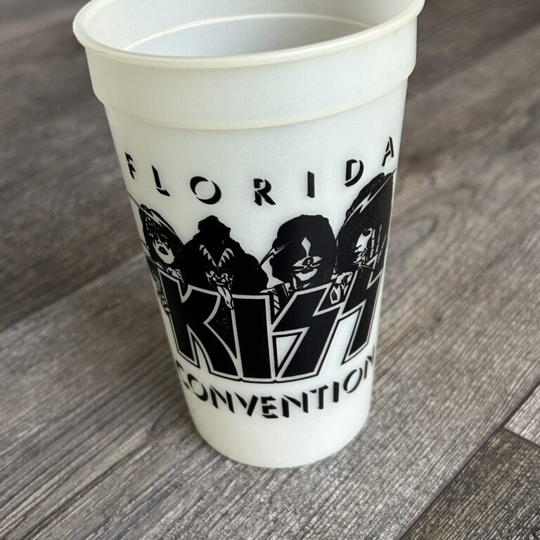 KISS Cup Florida Kiss Convention 1990's Unmasked GLOW IN THE DARK Vintage Kiss