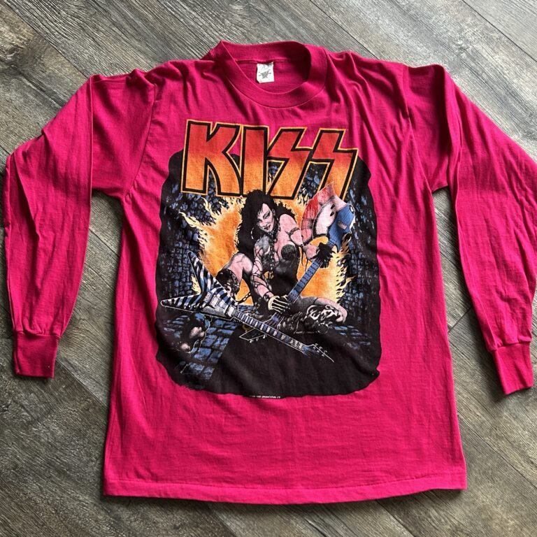 KISS Vintage Concert Shirt Slave Girl Asylum Tour LongSleeve Vintage Kiss UNWORN