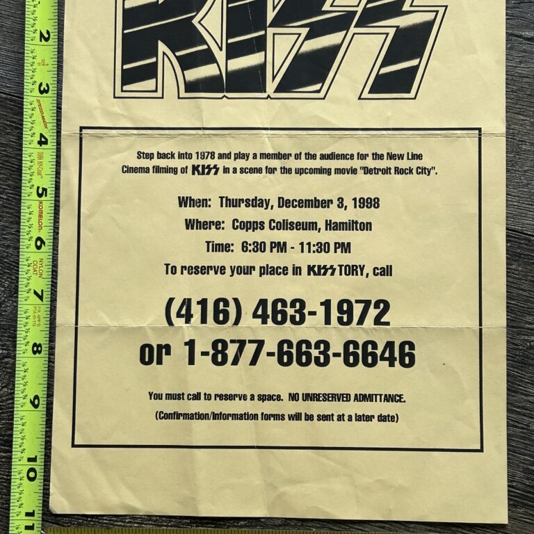 KISS Flyer Ad Detroit Rock City Movie Concert Extras Copps Canada Vintage Kiss