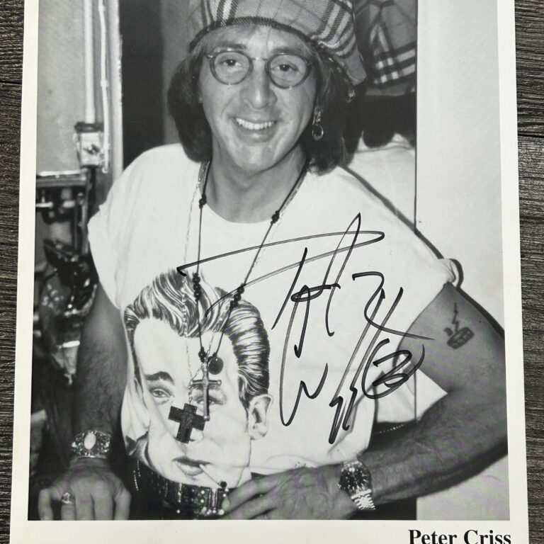 Kiss Promo Photo PETER CRISS Signed Autograph 8x10 mid 1990's Vintage Kiss