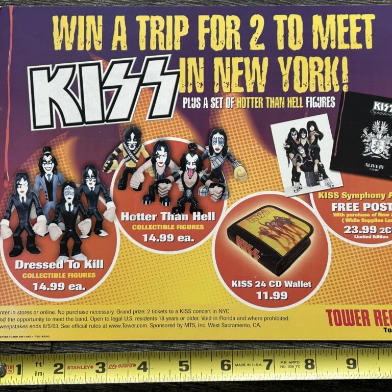 KISS Store Display Tower Records KISS SYMPHONY Gruntz Figures Set Vintage Kiss