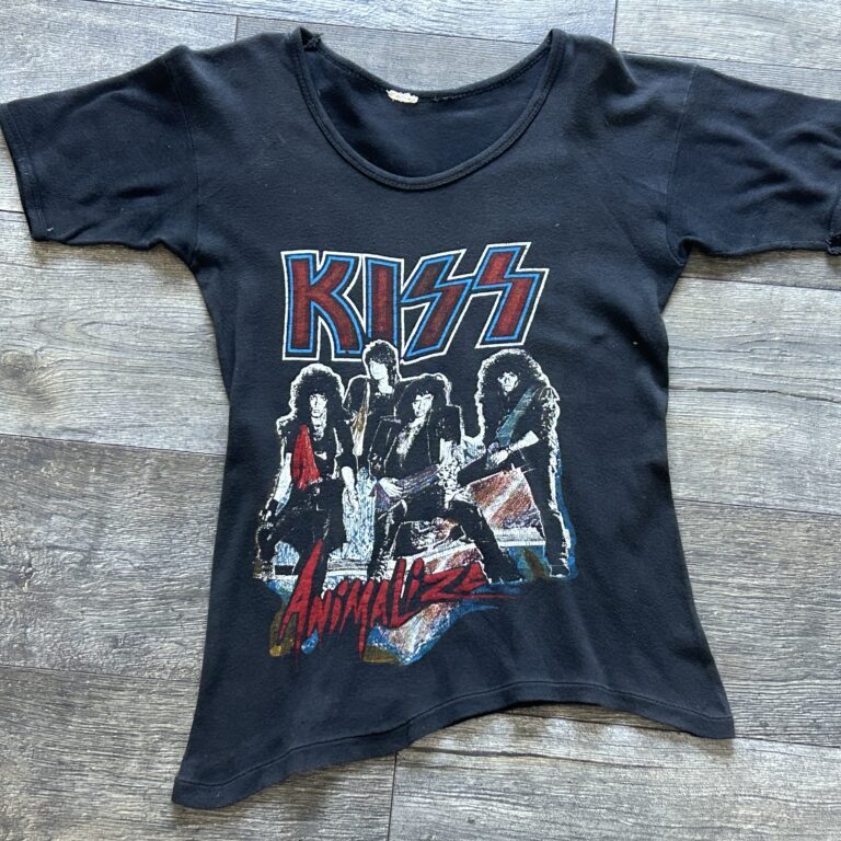 KISS Vintage Concert T-Shirt Animalize Tour UK Shows 1984 Vintage Kiss Bon Jovi