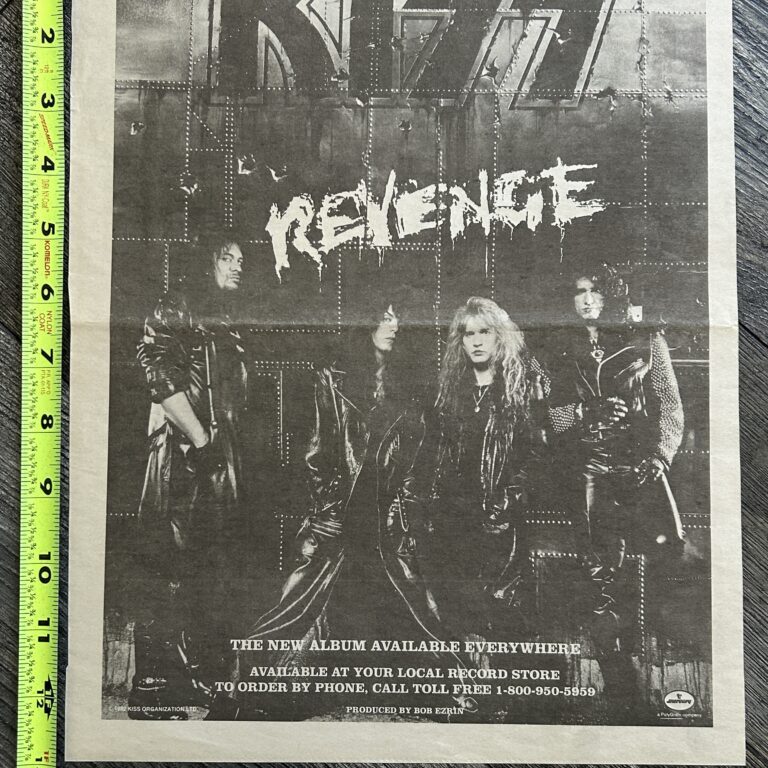 KISS Ad Advert Revenge Album CD Tape USA 1992 10x13 Vintage Kiss Bruce Kulick