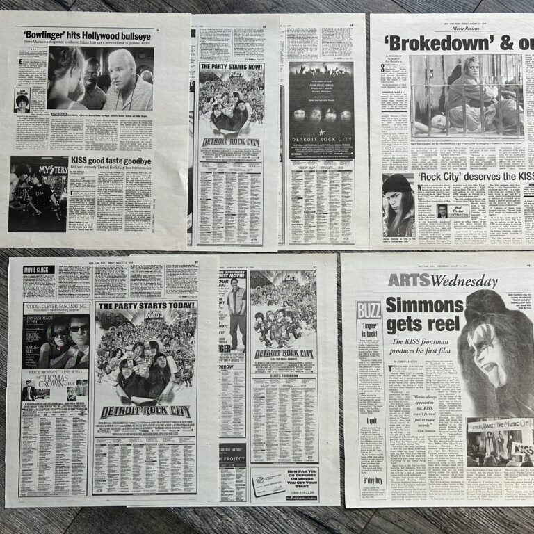 KISS Ad Advert Clippings Detroit Rock City Movie NY 7pc Lot 1999 Vintage Kiss