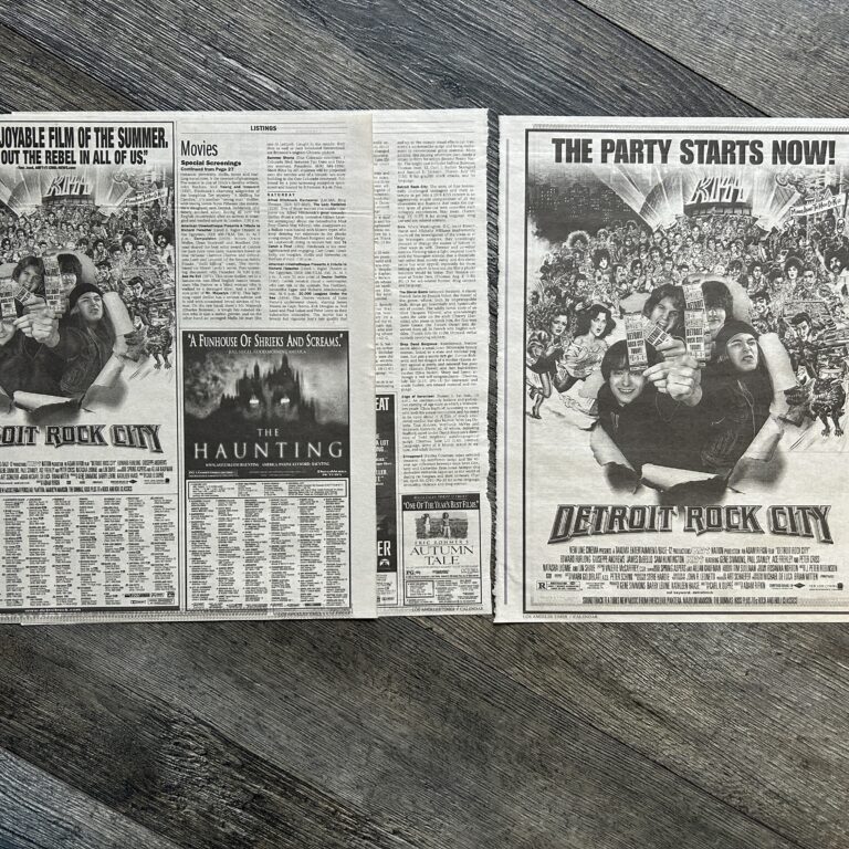 KISS Ad Advert Clippings Detroit Rock City Movie Los Angeles Lot Vintage Kiss