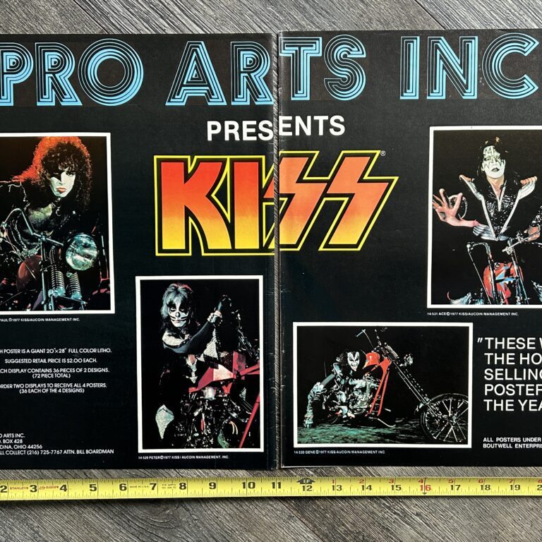 KISS Ad Advert Motorcycle Posters Pro Arts 1977 Vintage Kiss Aucoin 14x22