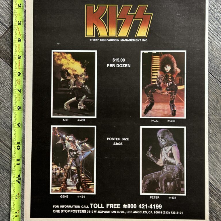 KISS Ad Advert Alive 2 Poster Set One Stop Poster Vintage Kiss measures 10.75x14.5 in fantastic condition from smoke free pet free home