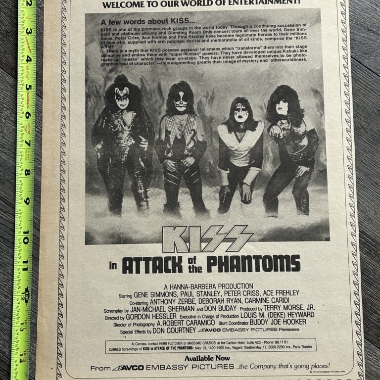 KISS Ad Advert Vintage Kiss Meets The Phantom Attack Of The Phantom Aucoin 11x15