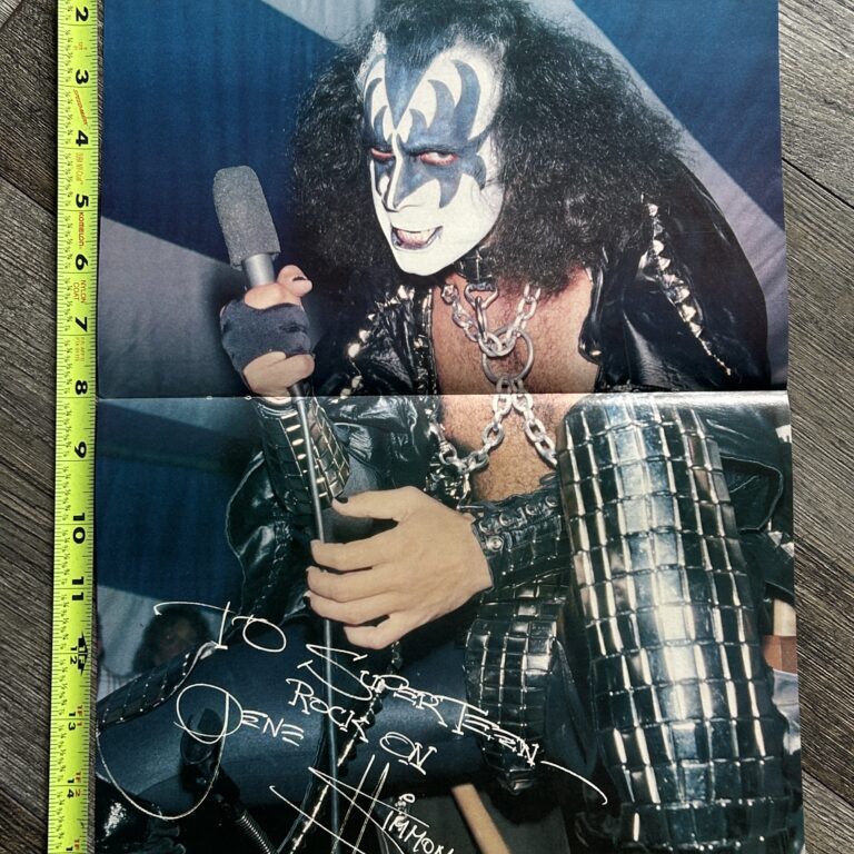 KISS Poster Centerfold Phantom Press Conference GENE SIMMONS Vintage Kiss Aucoin