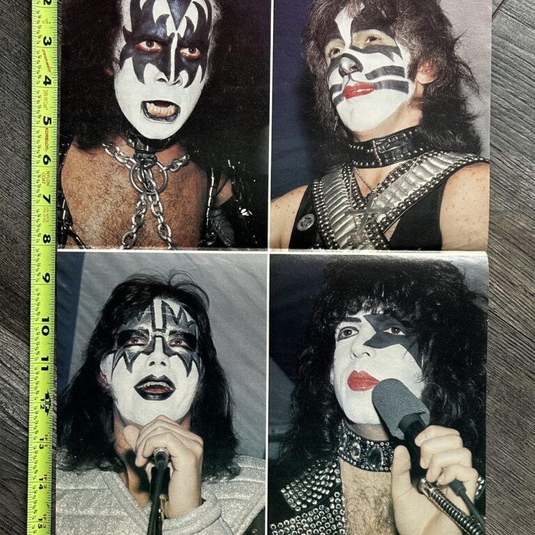 KISS Poster Centerfold Vintage Kiss Meet Phantom Press Conference Collage Aucoin