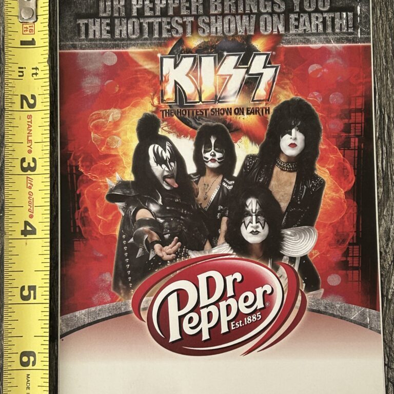 KISS Sticker Dr. Pepper Hottest Show On Earth 5x7 2010 Vintage Kiss Memorabilia