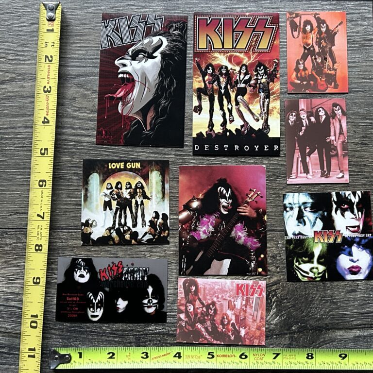 KISS Band Magnet 9pc Lot Vintage Kiss Memorabilia 1975-1982 Gene Ace Paul Peter