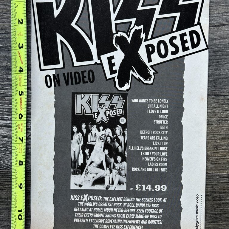 KISS Ad Advert Kiss Exposed VHS Home Video UK Vintage Kiss Aucoin Footage