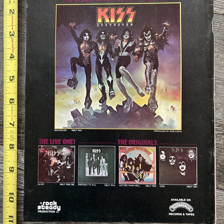 KISS Ad Advert Destroyer Vinyl Cassette Beth Hit Single Vintage Kiss Aucoin