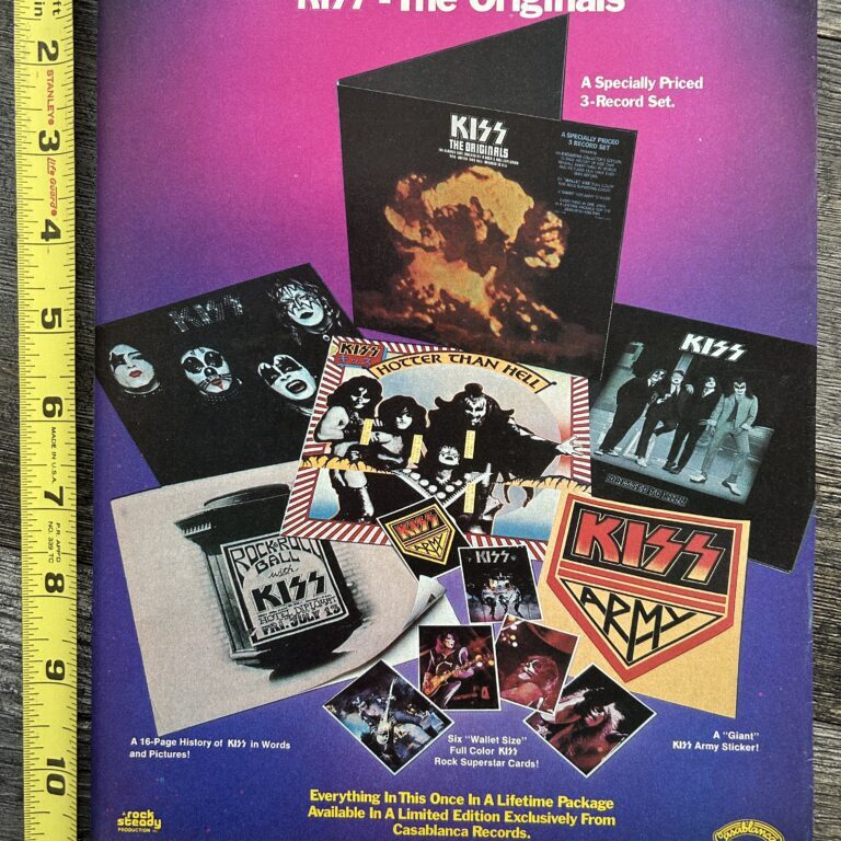 KISS Ad Advert The Originals Vinyl Album 3 Record Set Album Vintage Kiss Aucoin