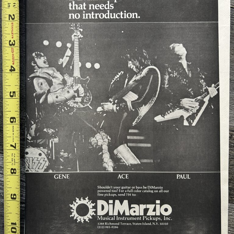 KISS Ad Advert DiMarzio Guitar Pickups Rare Variation Vintage Kiss Aucoin 1977