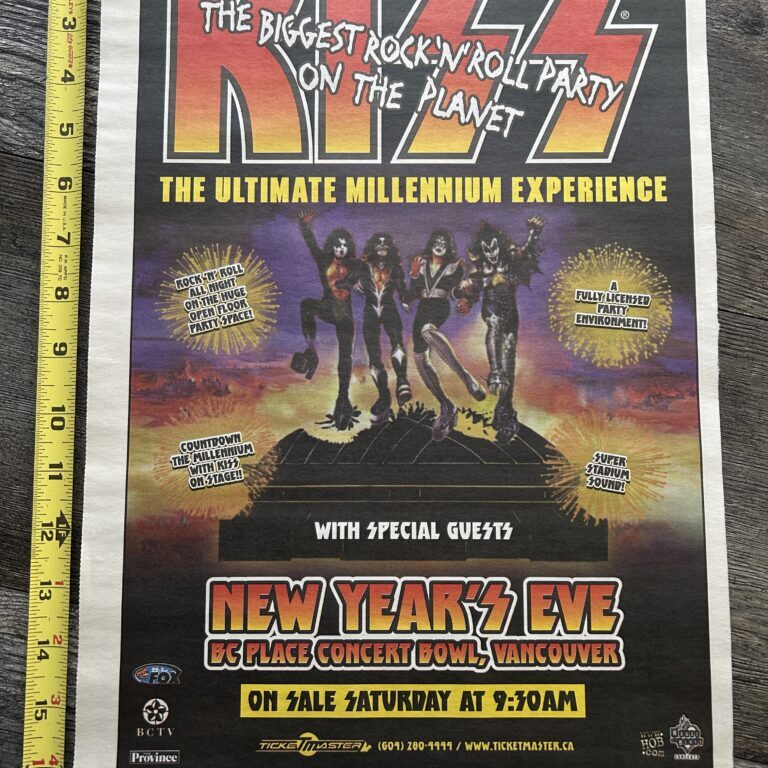 KISS Concert Poster Ad Advert 11x17 Millennium Vancouver Canada Vintage Kiss