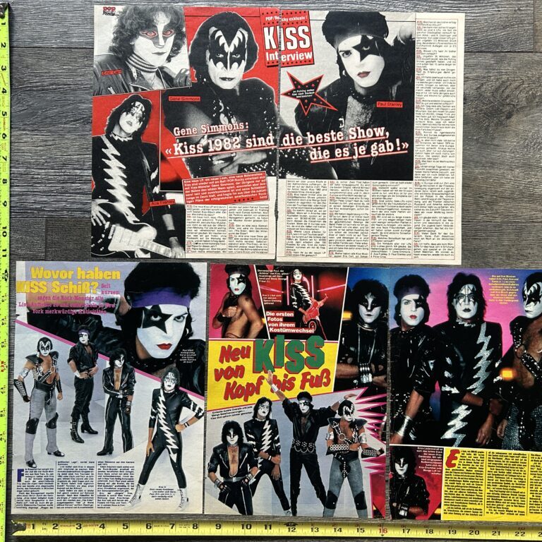 KISS Clippings Article Photos The Elder 5pg Lot Germany Vintage Kiss Aucoin