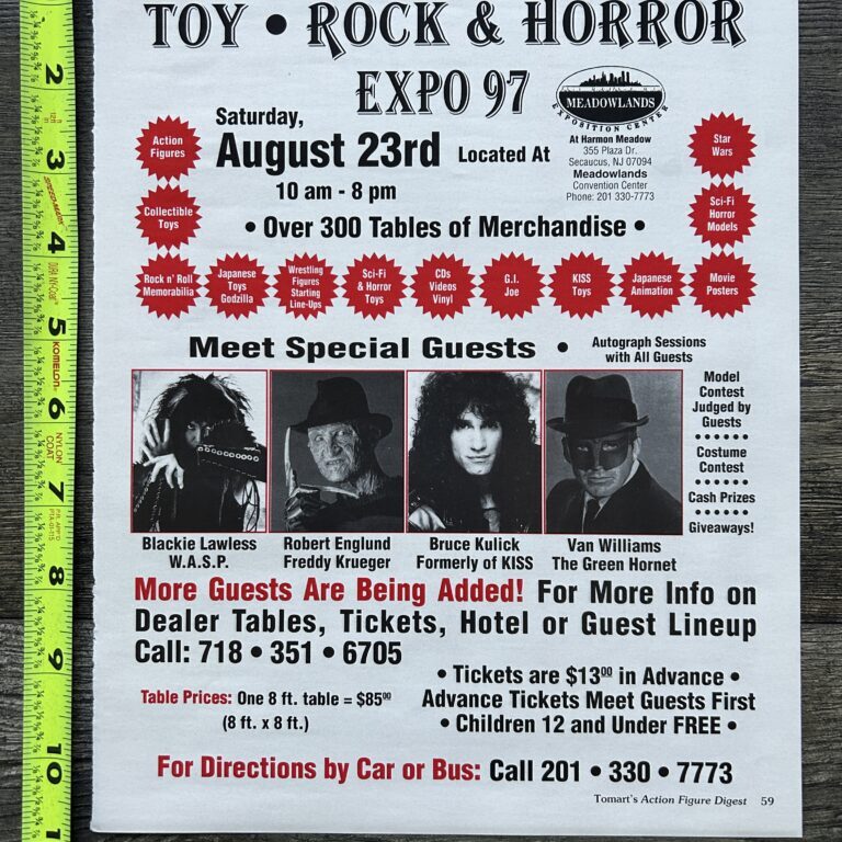 KISS Ad Advert Bruce Kulick WASP Blackie Lawless Toy Rock Horror Expo NJ Vintage