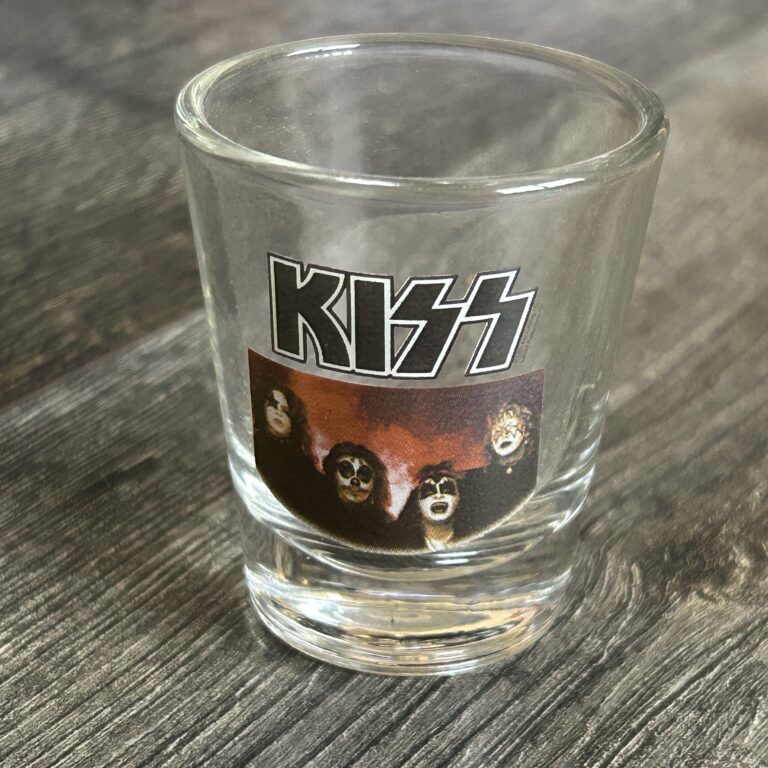 KISS Shot Glass Debut Album Summit 1995 UNUSED Vintage Kiss Memorabilia Barware