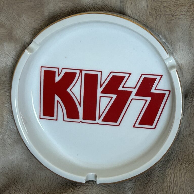 KISS Ashtray Jewelry Holder Dark Red Logo 1994 Summit Vintage Kiss Memorabilia