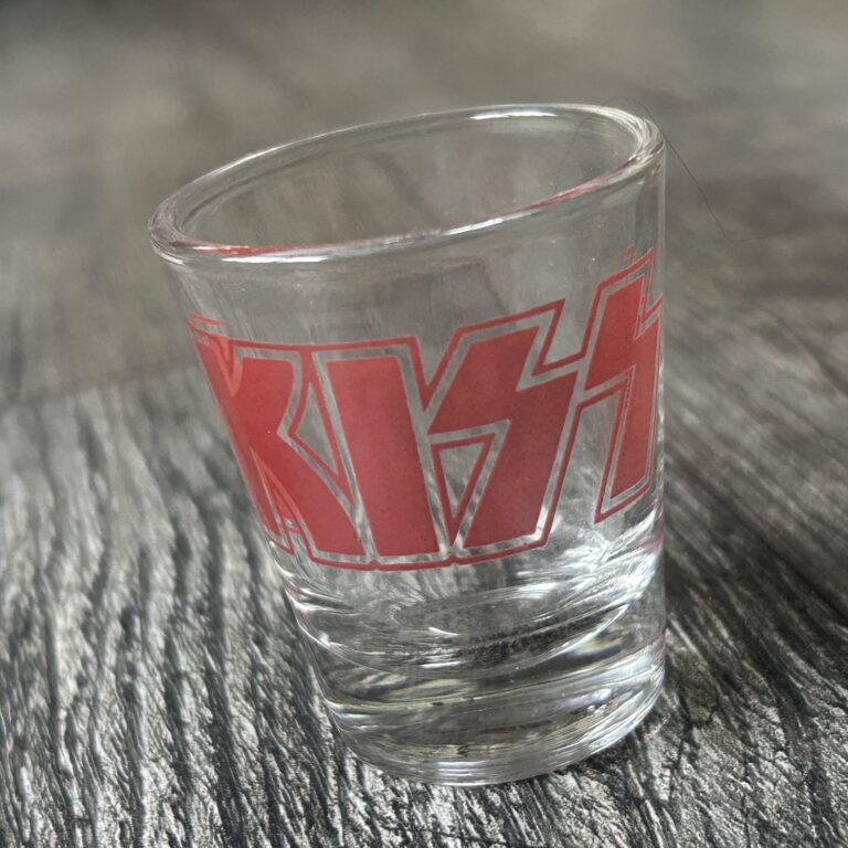 KISS Shot Glass Summit 1994 Large Logo At Top Vintage Kiss Memorabilia Barware C