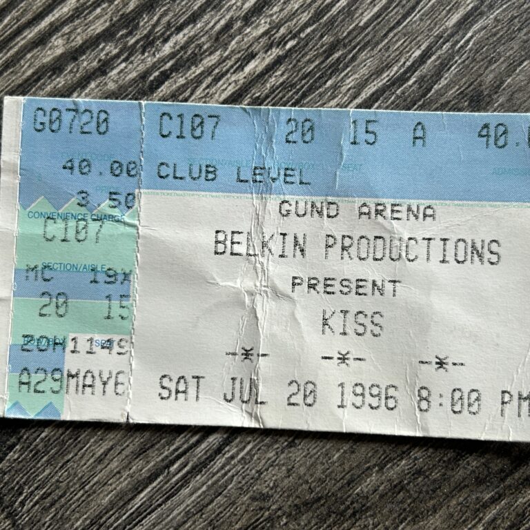 KISS Ticket Stub Alive Reunion Concert Tour July 20 1996 Cleveland Vintage Kiss