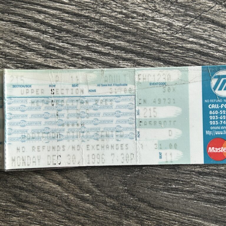 KISS Full Ticket Stub Alive Reunion Concert Tour Dec 30 1996 NJ Vintage Kiss