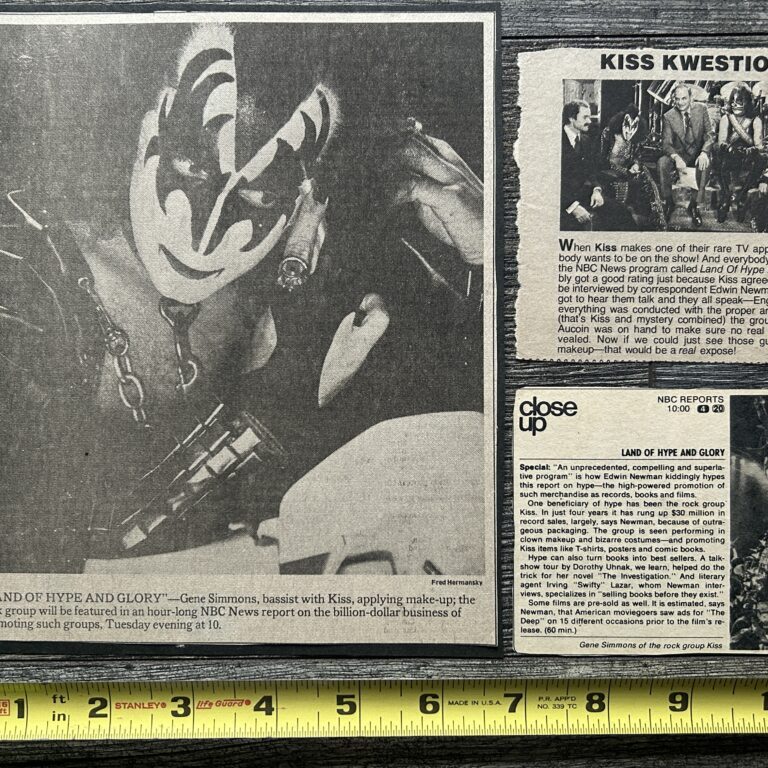 KISS Ad Advert Land Of Hype And Glory TV Show Lot Vintage Kiss Aucoin Alive 2