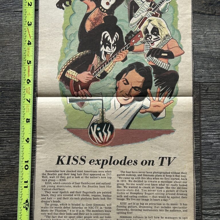 KISS Meets The Phantom Ad Advert Article Movie 1978 13.5" Vintage Kiss Aucoin