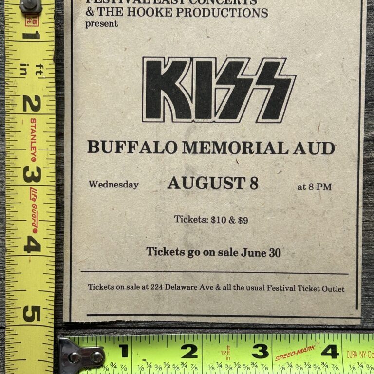 KISS Concert Ad Advert Dynasty Concert Tour Buffalo NY Aug 8 Vintage Kiss Aucoin