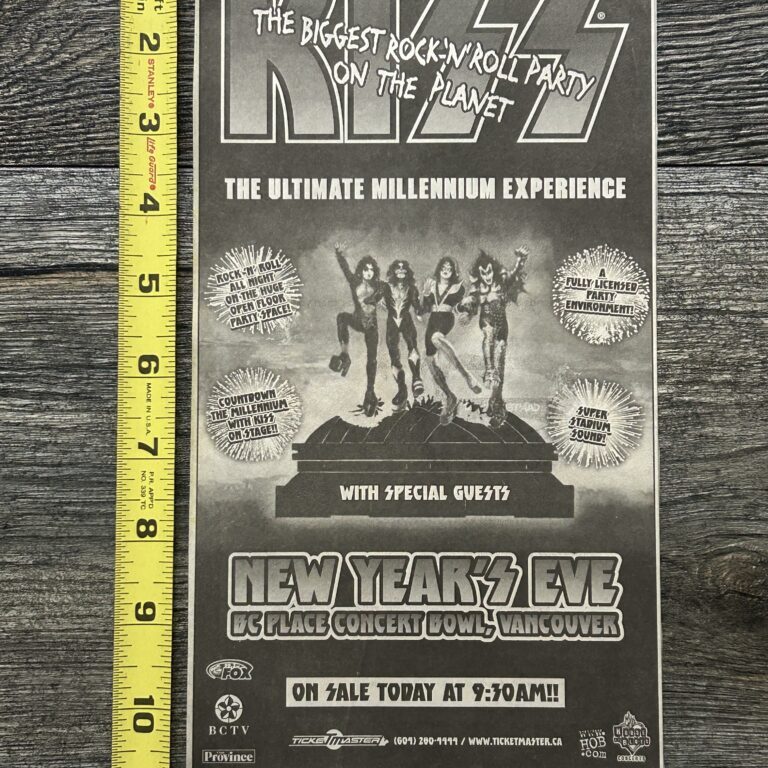 KISS Concert Ad Advert Farewell Vancouver Canada Millennium Alive 4 Vintage Kiss