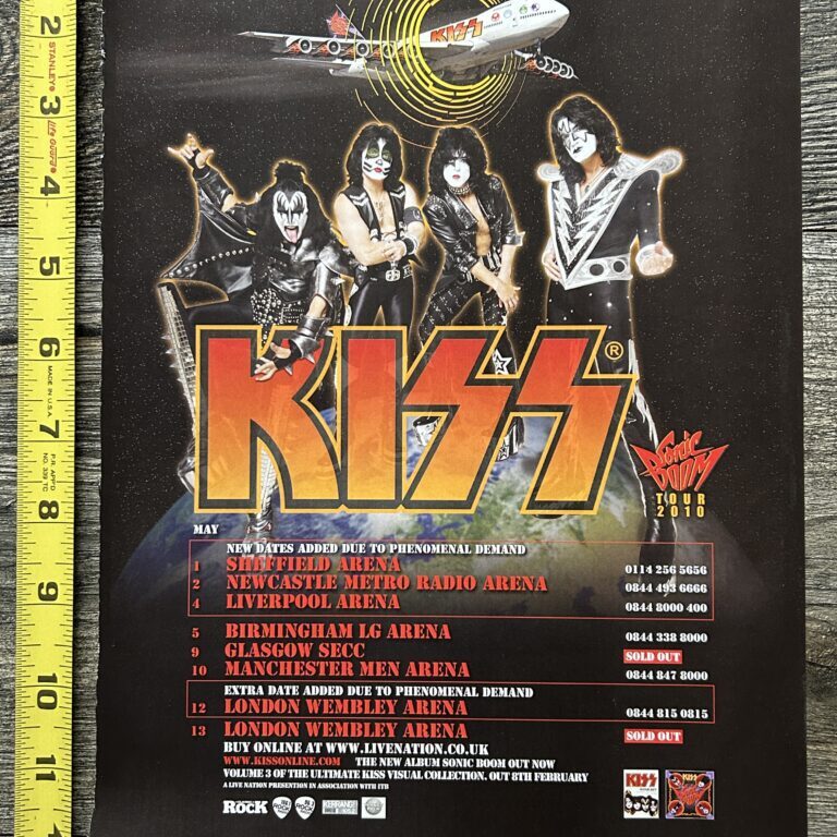 KISS Ad Advert Sonic Boom Over Europe Concert Tour 2010 UK Dates Vintage Kiss