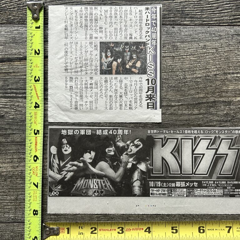 KISS Concert Ad Advert Monster Tour Japan Japanese 2pc Lot Oct 2013 Vintage Kiss