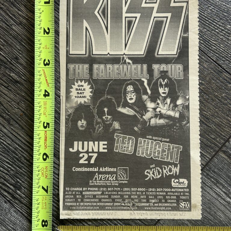 KISS Concert Ad Advert Farewell Tour June 27 Continental Arena NJ Vintage Kiss